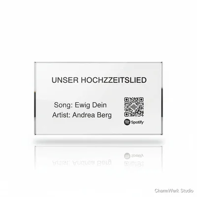 Acryl-„Song-Code“-Plakette (Spotify/QR) mit Lieblingslied