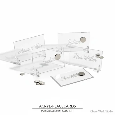 Acryl-Placecards als Andenken mit Namensgravur