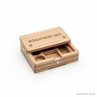 CNC-Weihnachtsmarkt-Tokenbox für Budgets & Münzen