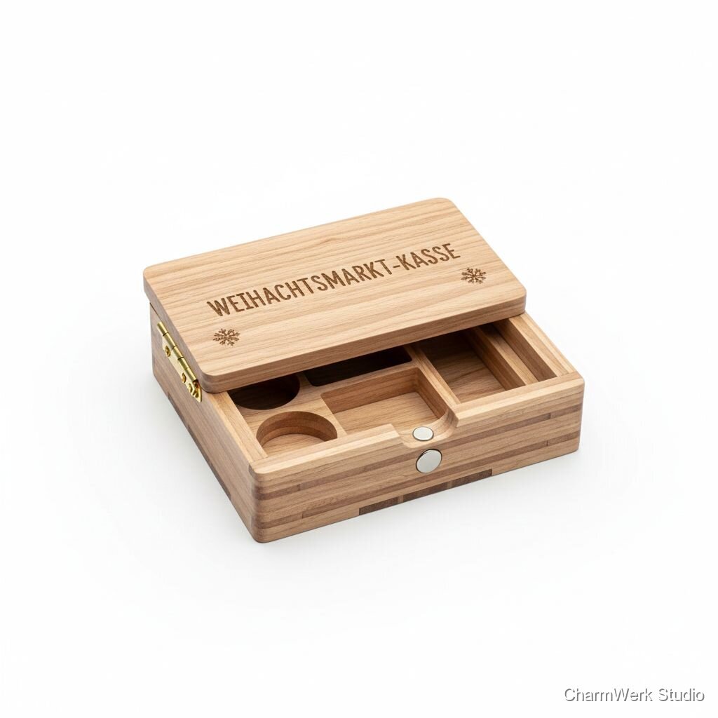 CNC-Weihnachtsmarkt-Tokenbox für Budgets & Münzen