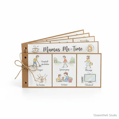 „Mamas Me-Time“ Gutscheinheft mit Illustrationen