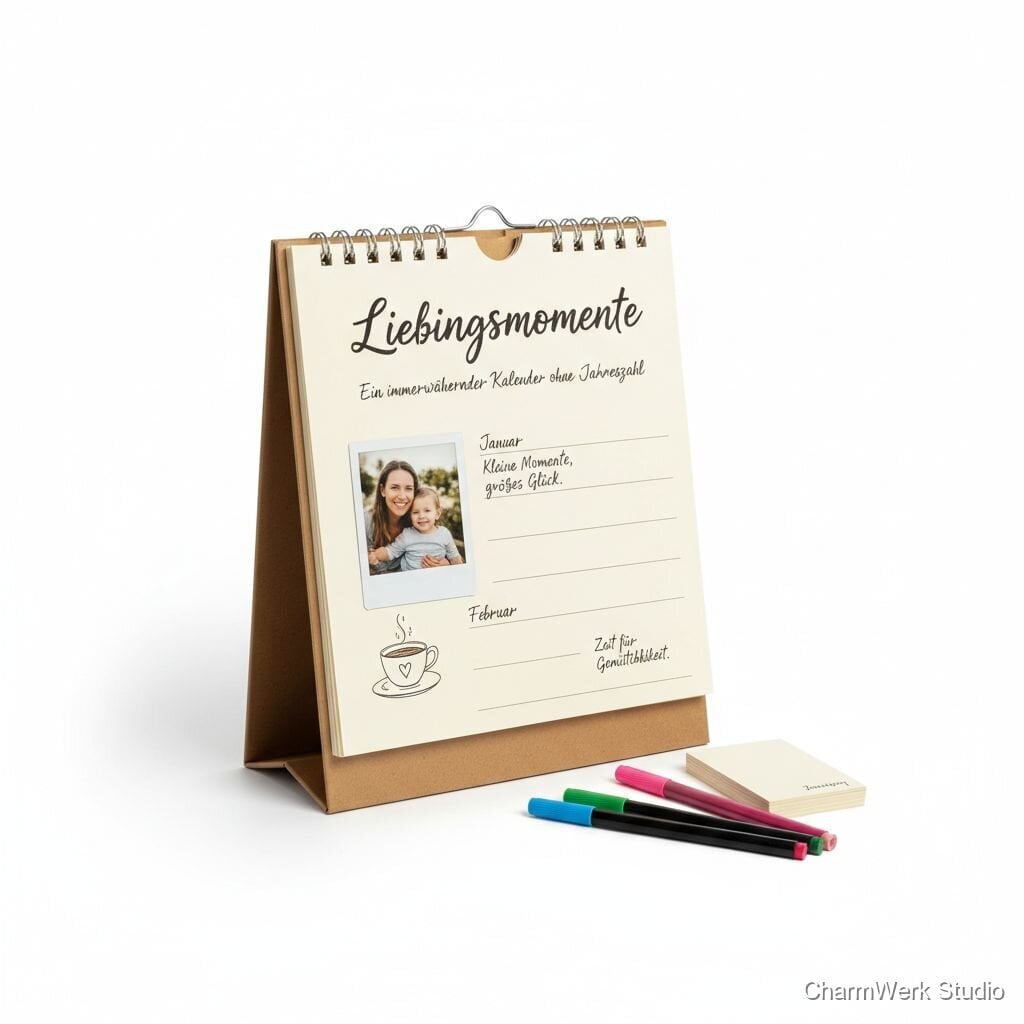 Handgemachter „Lieblingsmomente“-Kalender ohne Jahreszahl
