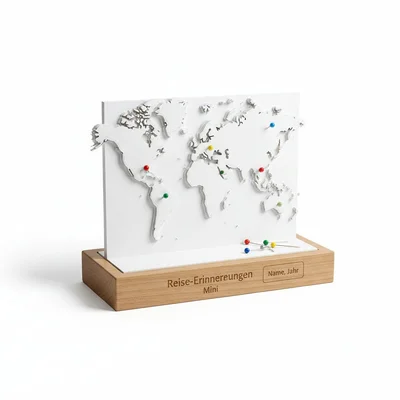 „Reise-Erinnerungen“ Steckpin-Weltkarte (Mini)