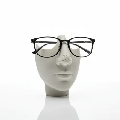Personalisierter Brillenständer als Nasenprofil-Skulptur