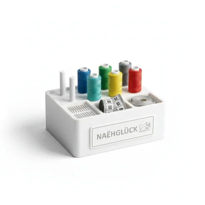 Personalisierter Nähzubehör-Organizer mit Garnrollenachsen