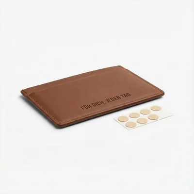 Lasergraviertes Leder-Portemonnaie-Inlay mit Geheimtext