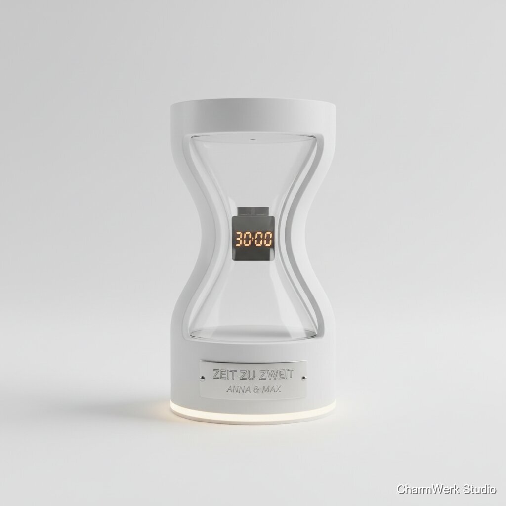 „Zeit zu zweit“ Sanduhr-Optik Timer für Date-Nights