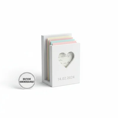 3D-gedruckter Kartenhalter „Love Notes“ für Zettelbotschaften