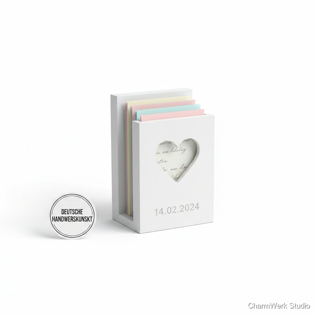 3D-gedruckter Kartenhalter „Love Notes“ für Zettelbotschaften