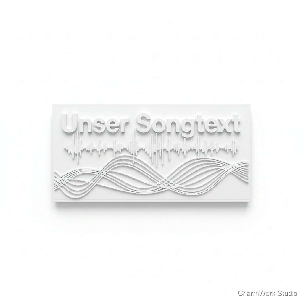 „Unser Songtext“ 3D-Reliefplatte als Wand- oder Regalbild