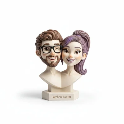„Pärchen-Avatar“ Comic-Büste im individuellen Stil