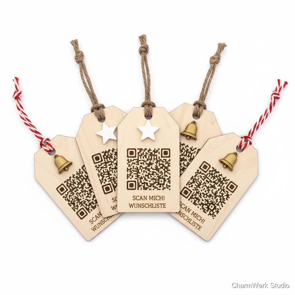 „Geschenke-Scan“-Anhänger: QR-Code zu Wunschliste