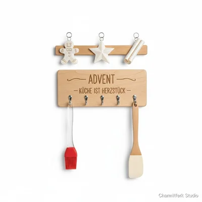 Weihnachts-Backutensilien-Halter mit 3D-Icon-Leiste
