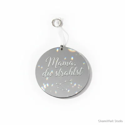 Acryl-Spiegelanhänger „Mama, du strahlst“