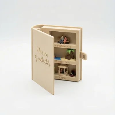 Mini-„Unsere Geschichte“-Buch als Klapp-Diorama