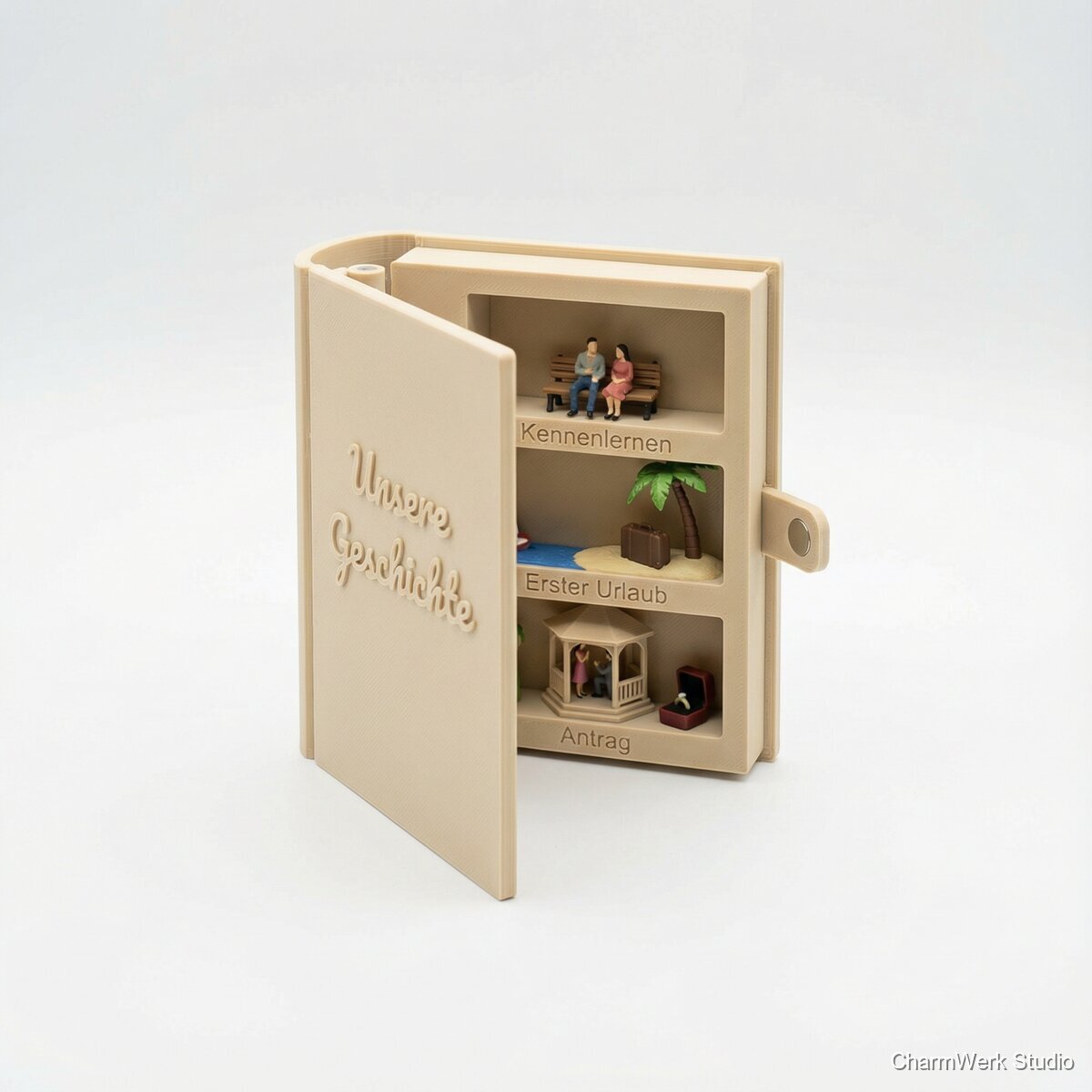 Mini-„Unsere Geschichte“-Buch als Klapp-Diorama