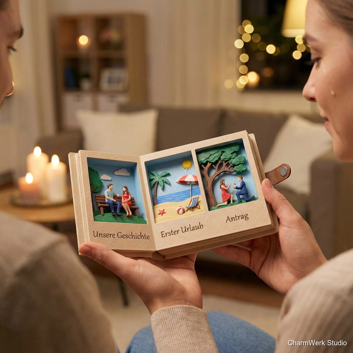 Mini-„Unsere Geschichte“-Buch als Klapp-Diorama - Lifestyle