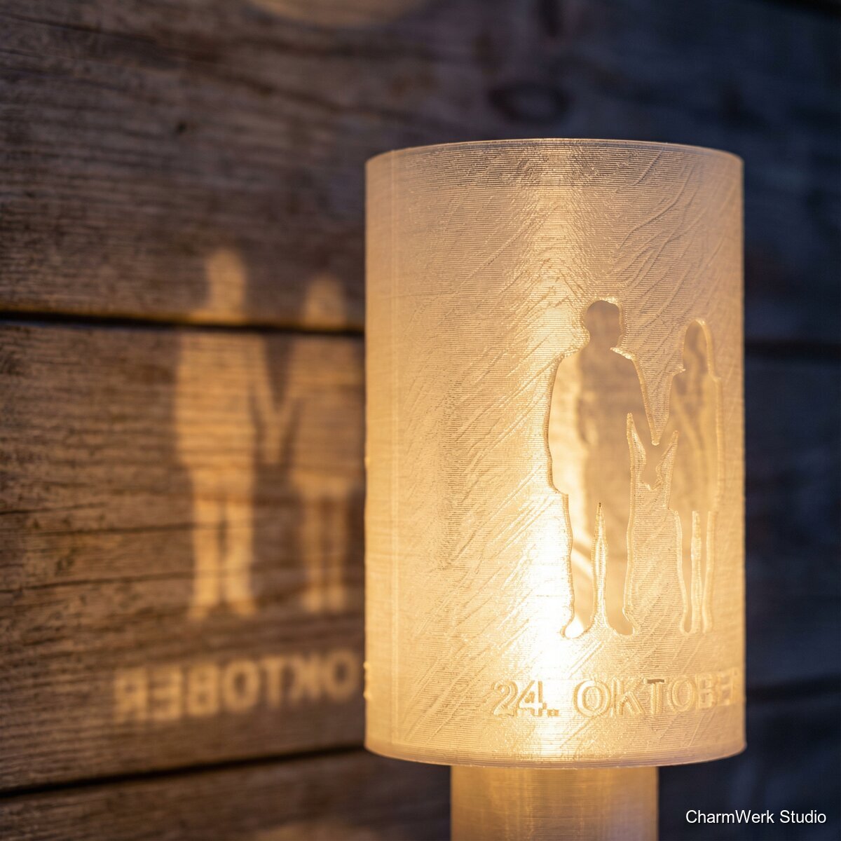 Nachtlicht-Schattenbild mit euren Silhouetten - Detailansicht