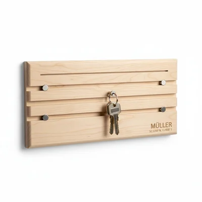 CNC-gefrästes Schlüsselbrett mit Magnet-Nuten