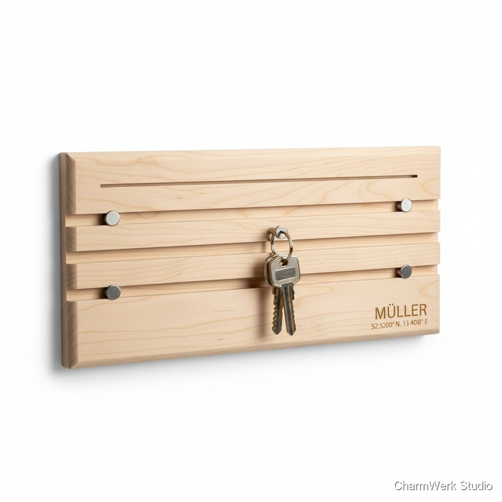 CNC-gefrästes Schlüsselbrett mit Magnet-Nuten