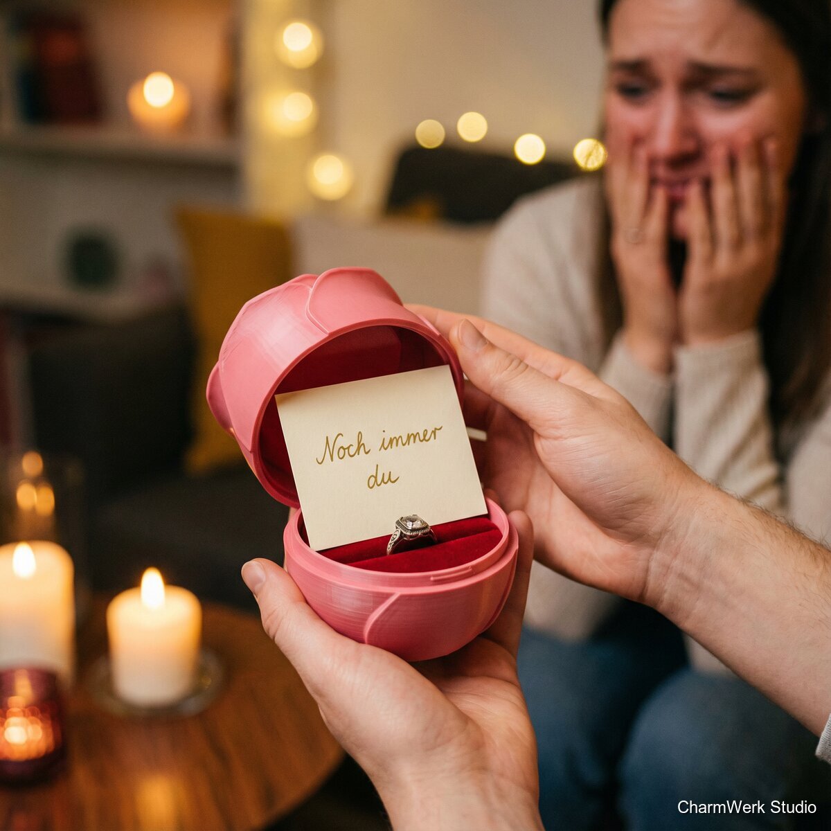 Rosenbox mit versteckter Liebesbotschaft - Lifestyle