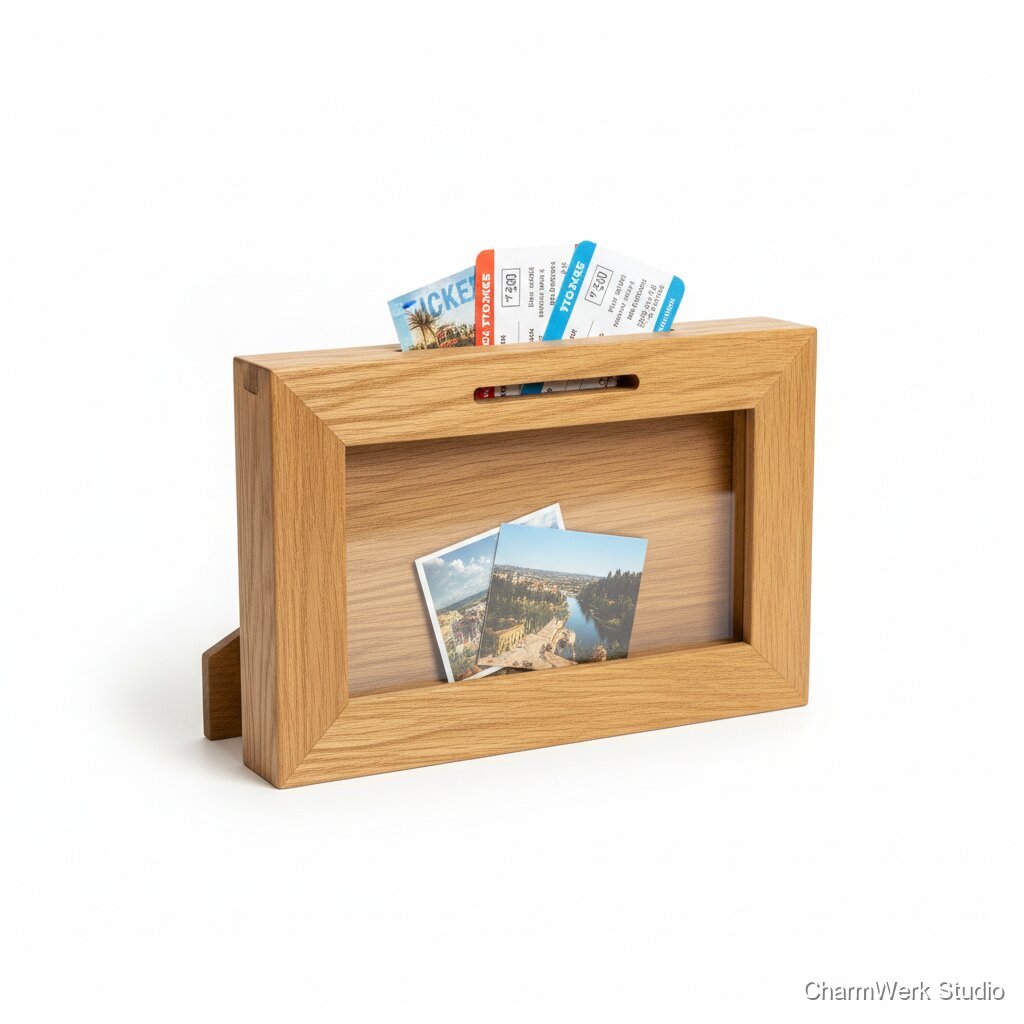 CNC-gefräster Reise-Andenkenrahmen mit Ticket-Schlitz