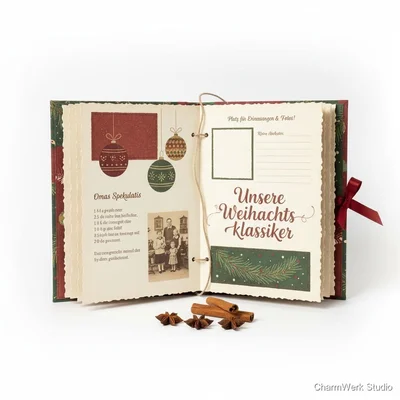 Handgefertigtes Rezeptbuch „Unsere Weihnachtsklassiker“