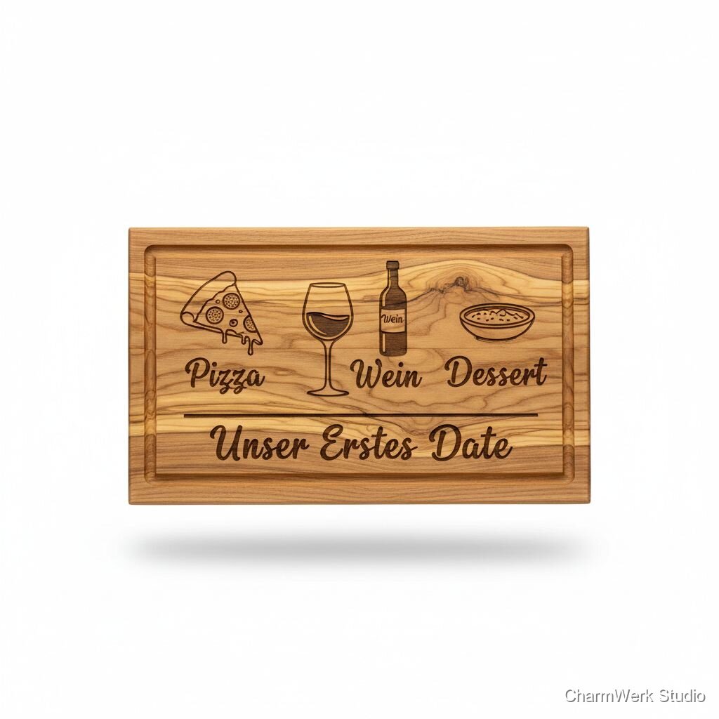 CNC-„Erstes Date Menü“-Servierbrett