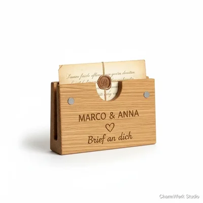 CNC-„Brief an dich“-Kartenständer mit Geheimfach
