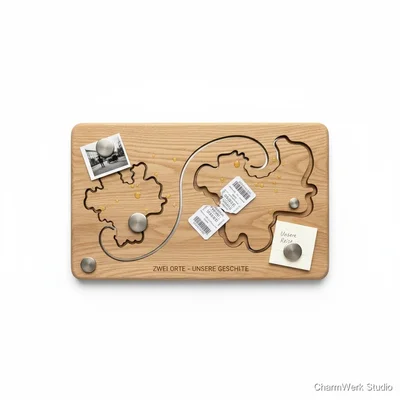 CNC-gefäste „Zwei Orte“-Magnettafel mit Einfräsungen