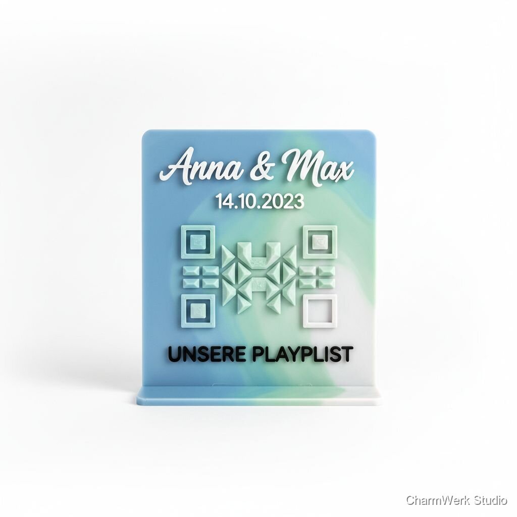 „Unsere Playlist“-Spotify-Code-Aufsteller in 3D