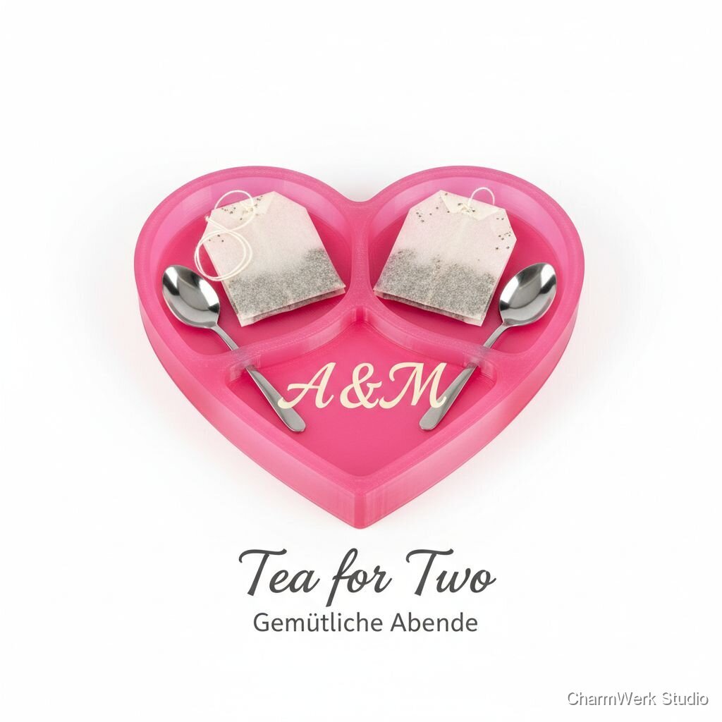 Personalisierter Teebeutel-Halter „Tea for Two“
