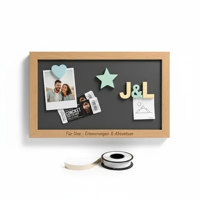 Foto-Magnetwand: Holzrahmen mit 3D-Magnetclips