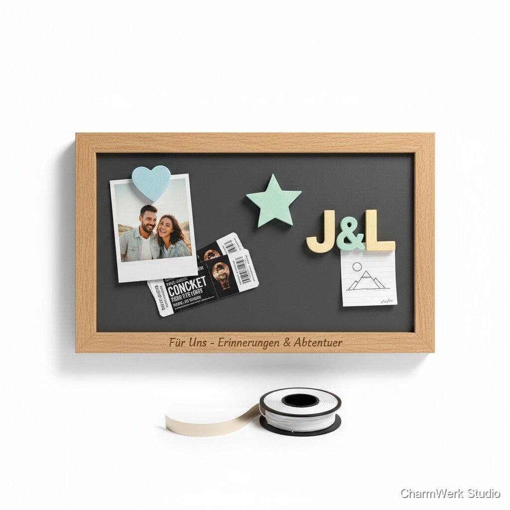 Foto-Magnetwand: Holzrahmen mit 3D-Magnetclips