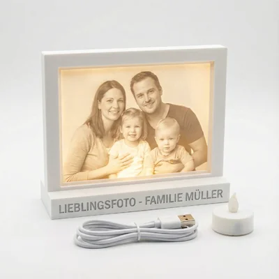 Foto-zu-Lithophane Nachtlicht im Rahmen