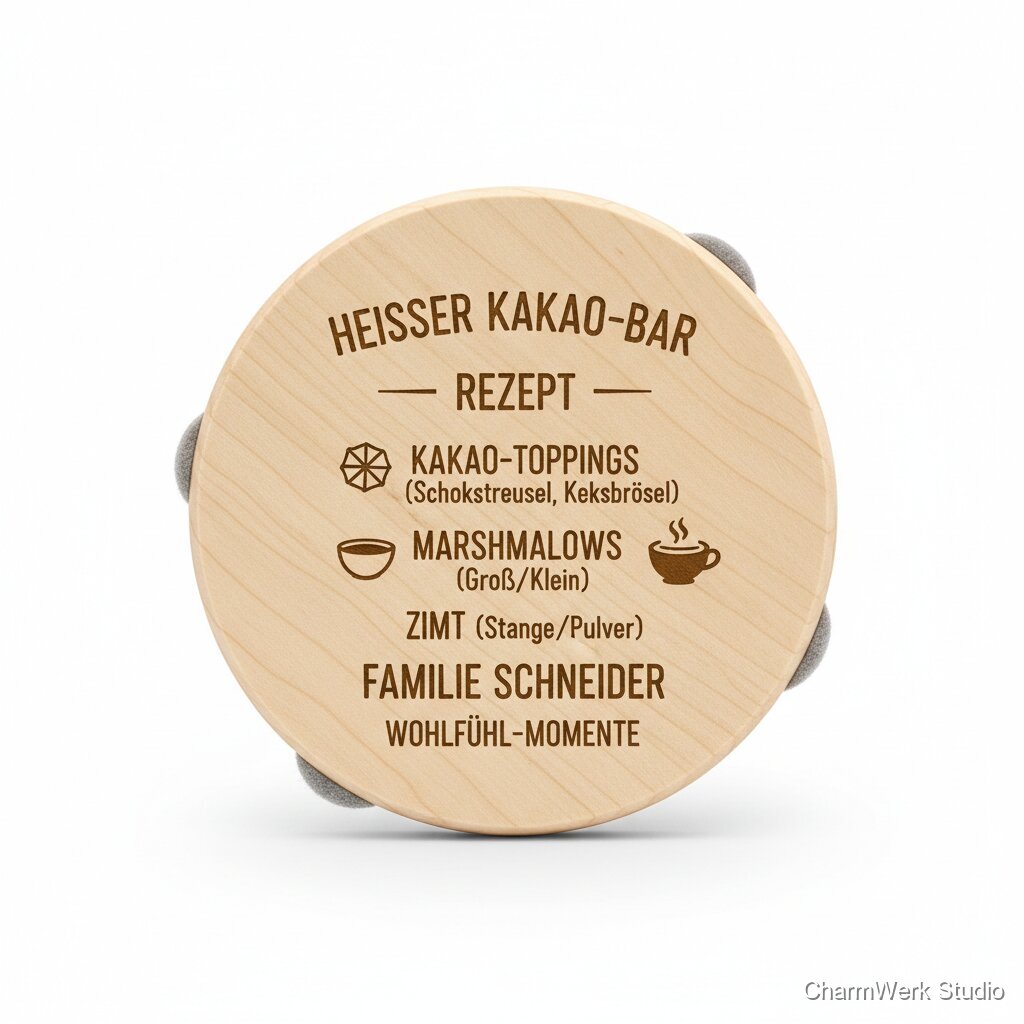 Tassen-Untersetzer „Heißer Kakao-Bar“ mit Rezept