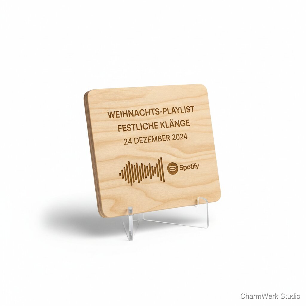 Weihnachts-Playlist-Schild mit Spotify-Code