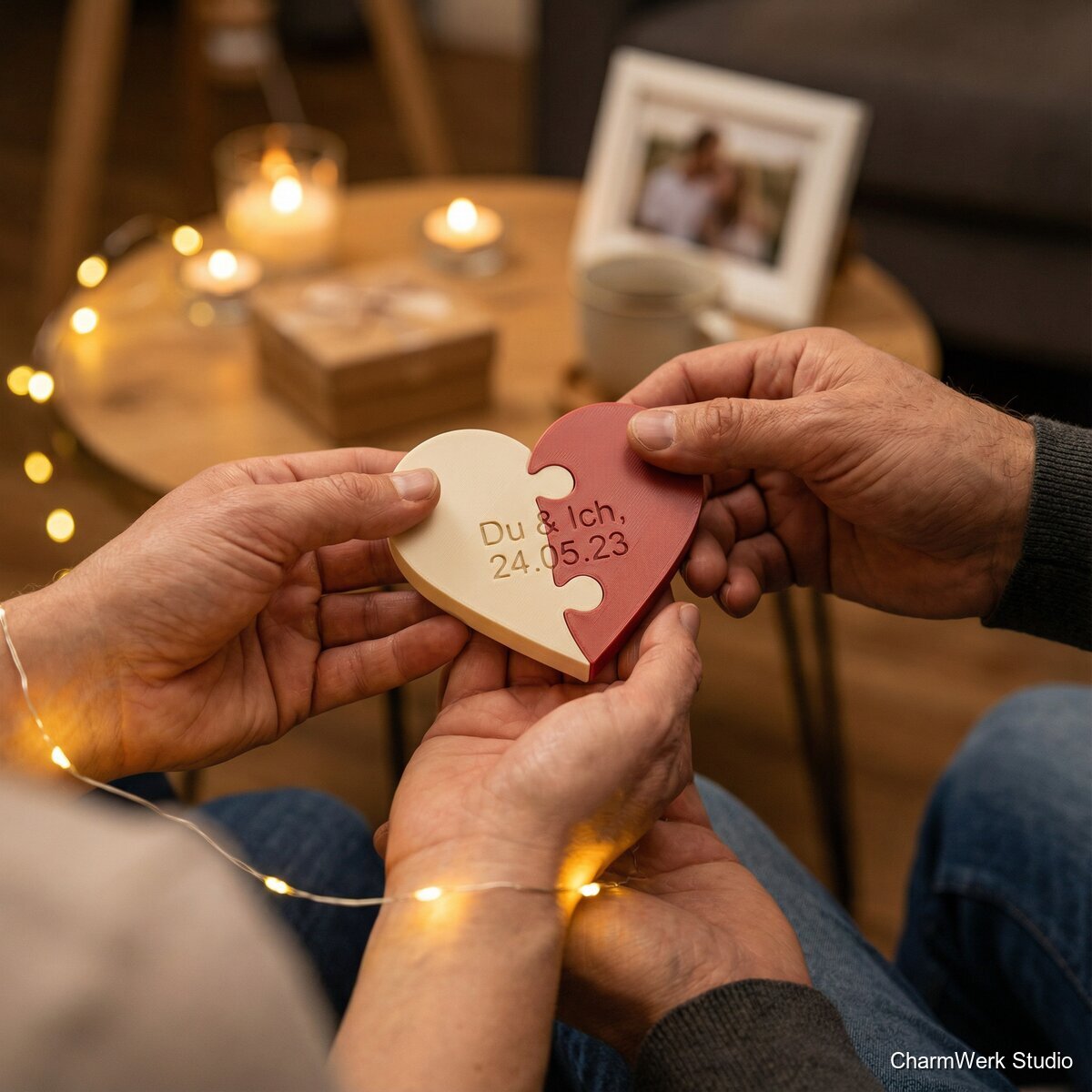 Puzzle-Herz Duo: Zwei Hälften mit Botschaft - Lifestyle