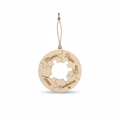 Weihnachts-Puzzle-Ornament „Familienkreis“