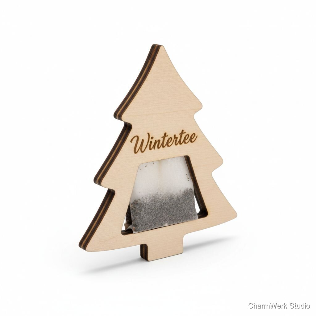 Weihnachtsbaum-Teebeutelhalter „Tea Time“ - Seitenansicht