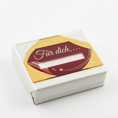 Acryl-Geschenkbox-Topper „Für dich“ mit Namen