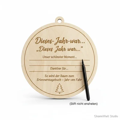Weihnachts-Story-Ornament „Dieses Jahr war…“