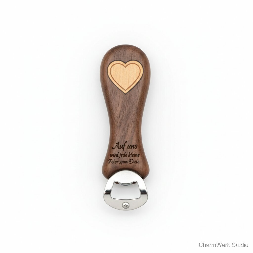 CNC-Flaschenöffner aus Holz mit Inlay-Nut