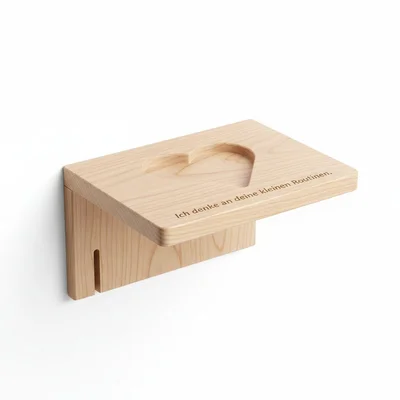 CNC-Bettseiten-„Gutenacht“-Ablage mit Herzschale