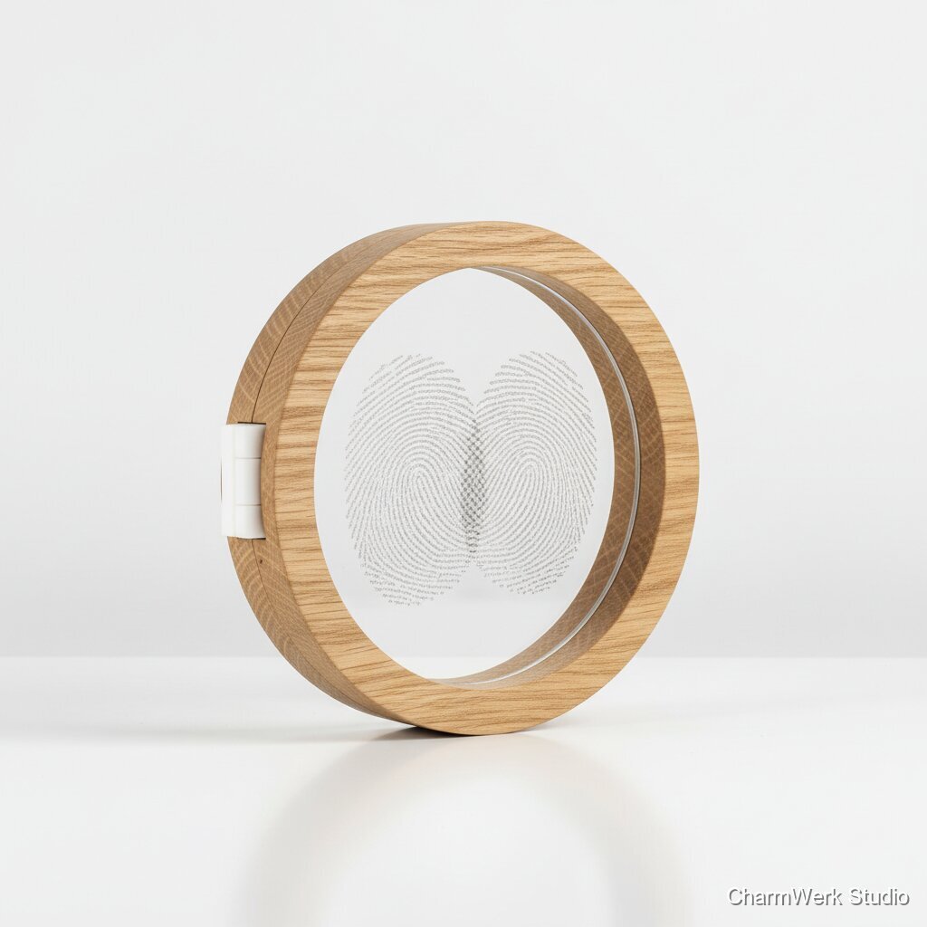 „Zwei Seelen“ Fingerabdruck-Medaillon als Standobjekt