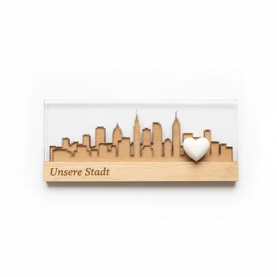 „Unsere Stadt“ Skyline-Layer mit 3D-Highlight