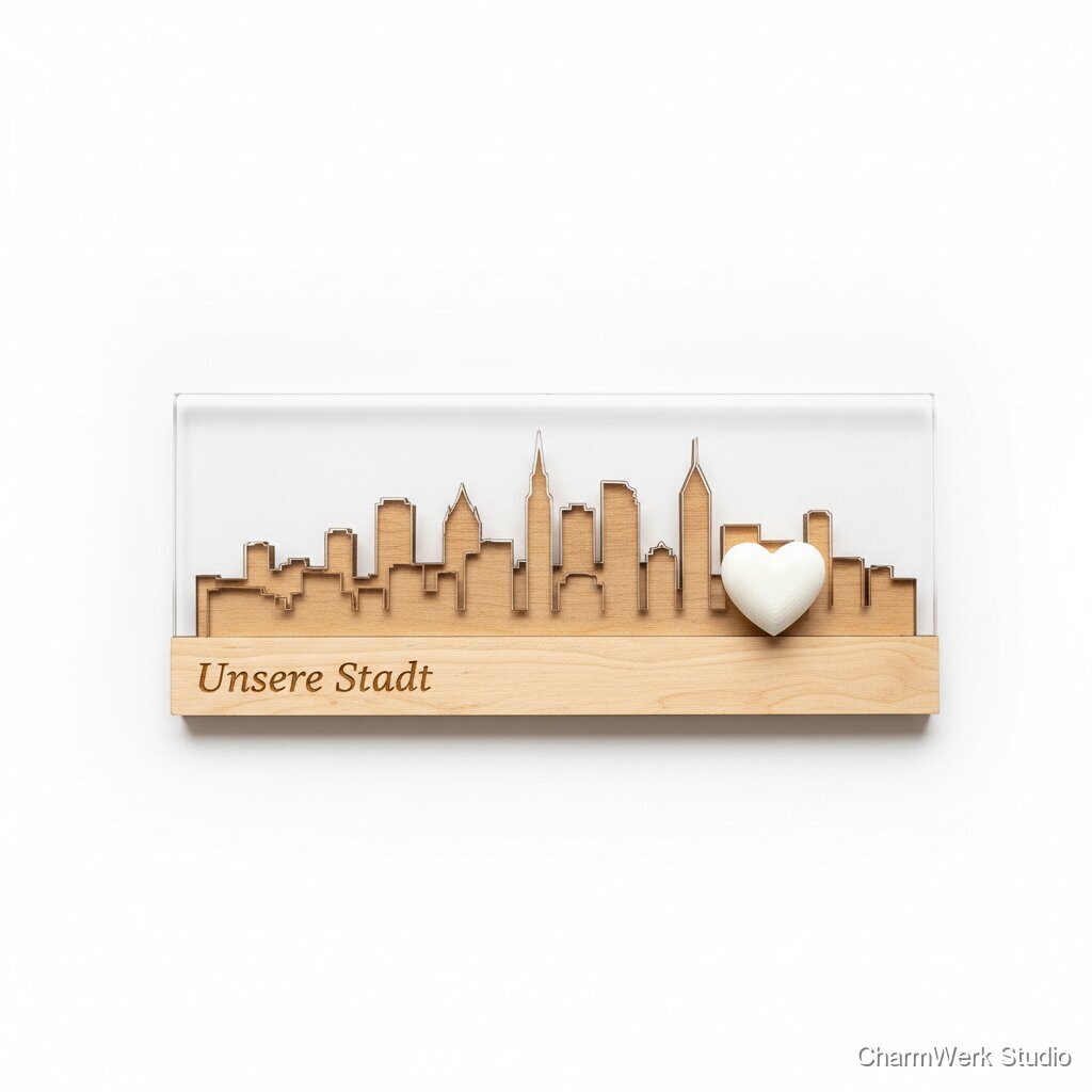 „Unsere Stadt“ Skyline-Layer mit 3D-Highlight