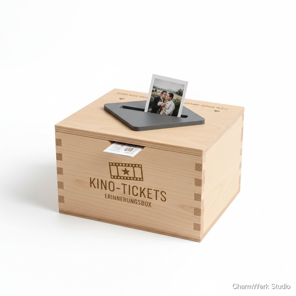„Kino-Tickets“ Erinnerungsbox mit 3D-Schlitz